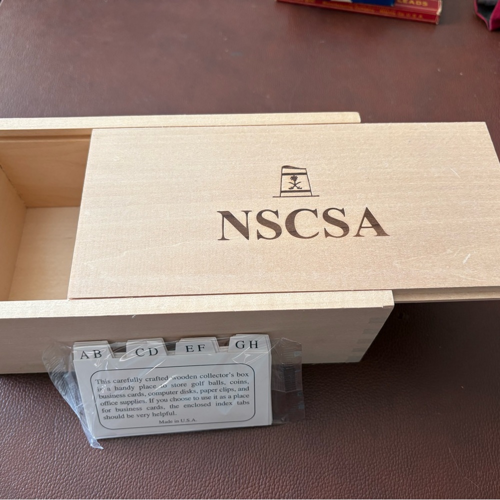 NSCSA Wooden Collector's Box in Natural Wood